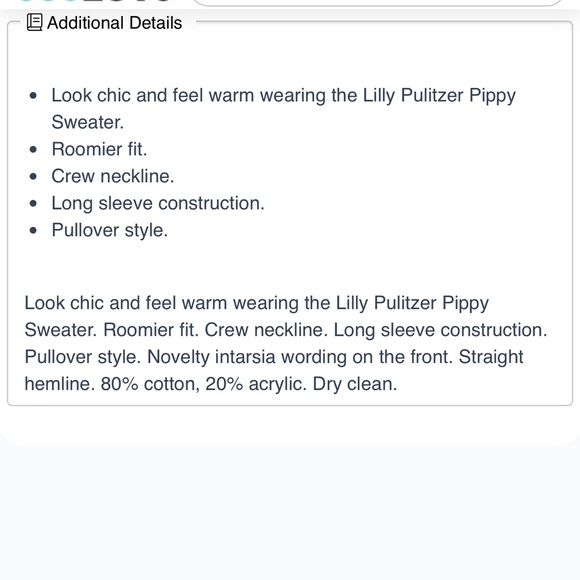 NWT Lilly Pulitzer PIPPY ‘SOAK UP THE SUN’ Pink Crew Neck Sweater, S - Picture 9 of 9